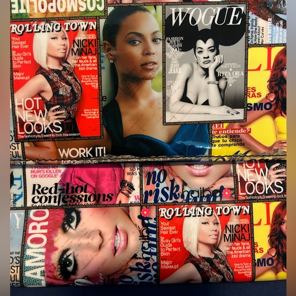 MAGAZINE Celebrity Print Bag/ Envelope/ Clutch • Medium • Multiple Colors • - Picture 2 of 8